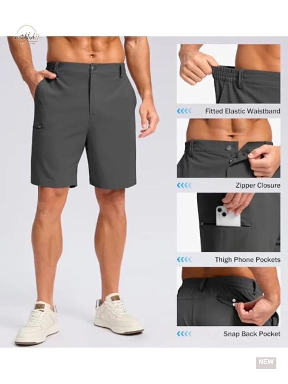 Men's Quick-Dry Golf Shorts 7